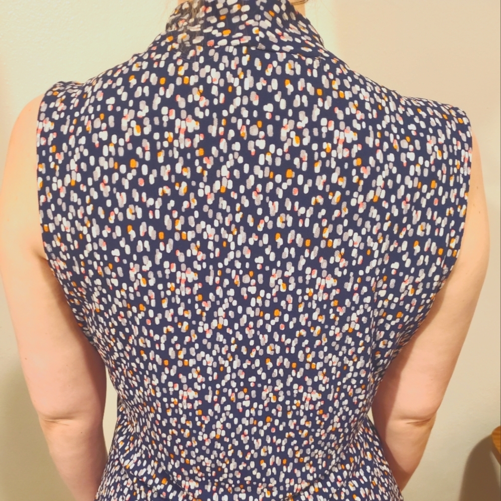 Used Hawthorne Wrap Front Ruched Knit Fitted Top-M - Picture 5 of 6